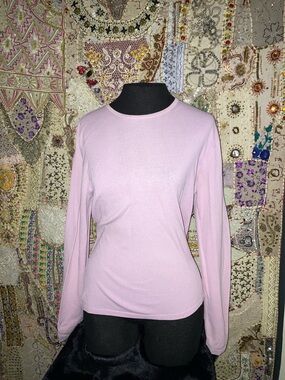 Nordstrom Light Pink Long Sleeve Crewneck Top